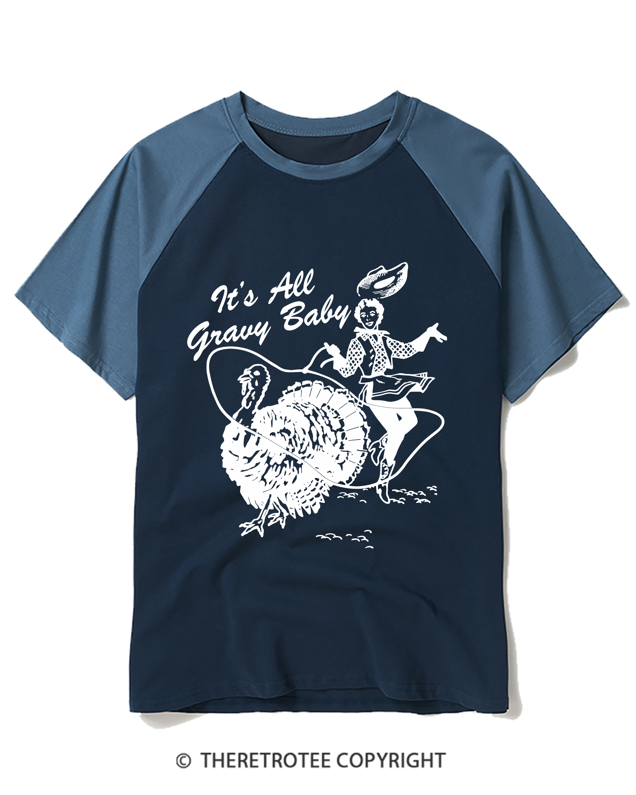 TheRetroTee It’s All Gravy Baby 1950s Raglan Baseball T-Shirt