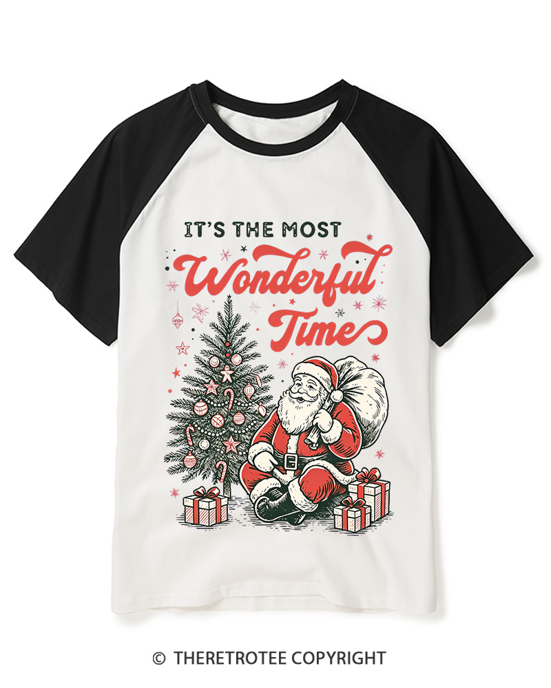 TheRetroTee It’s The Most Wonderful Time 1960s Raglan Baseball T-Shirt