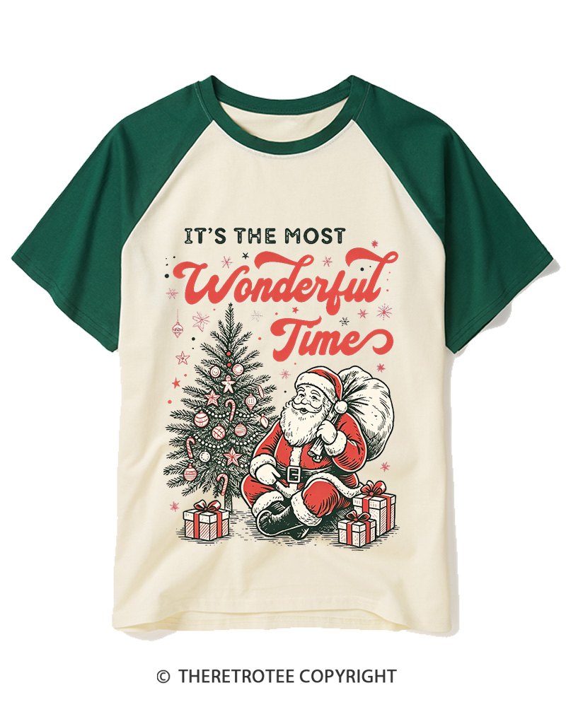 TheRetroTee It’s The Most Wonderful Time 1960s Raglan Baseball T-Shirt