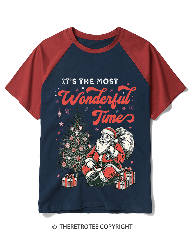 TheRetroTee It’s The Most Wonderful Time 1960s Raglan Baseball T-Shirt