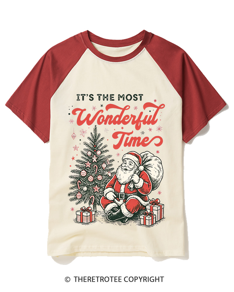 TheRetroTee It’s The Most Wonderful Time 1960s Raglan Baseball T-Shirt