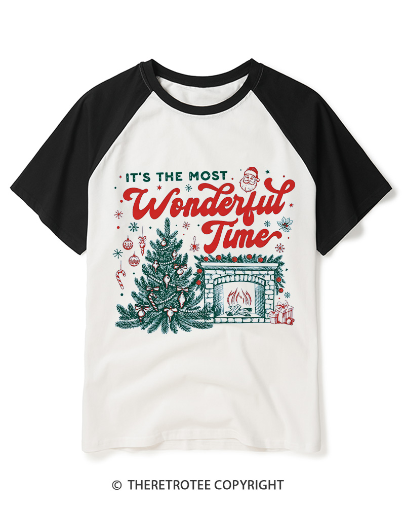 TheRetroTee It’s The Most Wonderful Time 1960s Raglan Baseball T-Shirt
