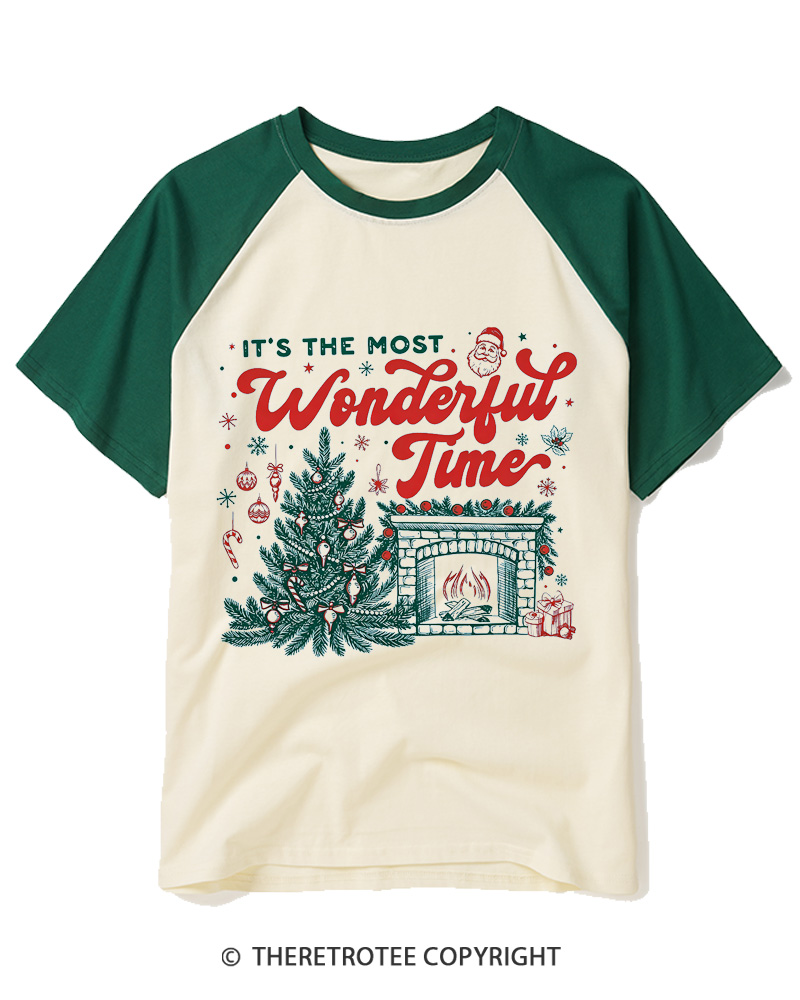TheRetroTee It’s The Most Wonderful Time 1960s Raglan Baseball T-Shirt