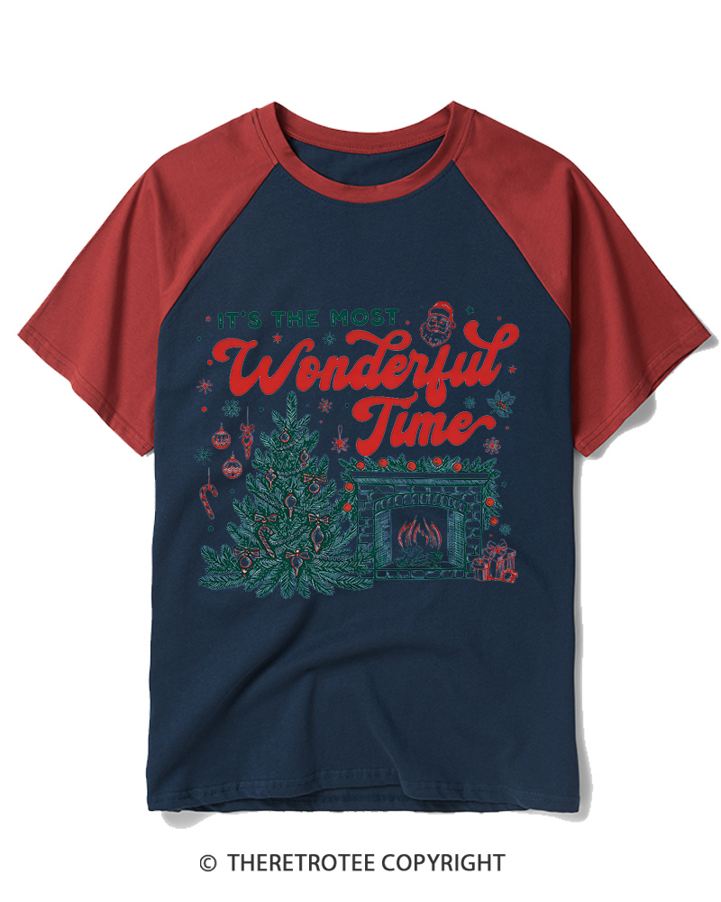 TheRetroTee It’s The Most Wonderful Time 1960s Raglan Baseball T-Shirt
