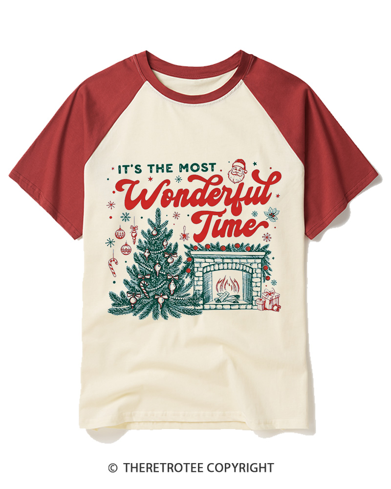 TheRetroTee It’s The Most Wonderful Time 1960s Raglan Baseball T-Shirt