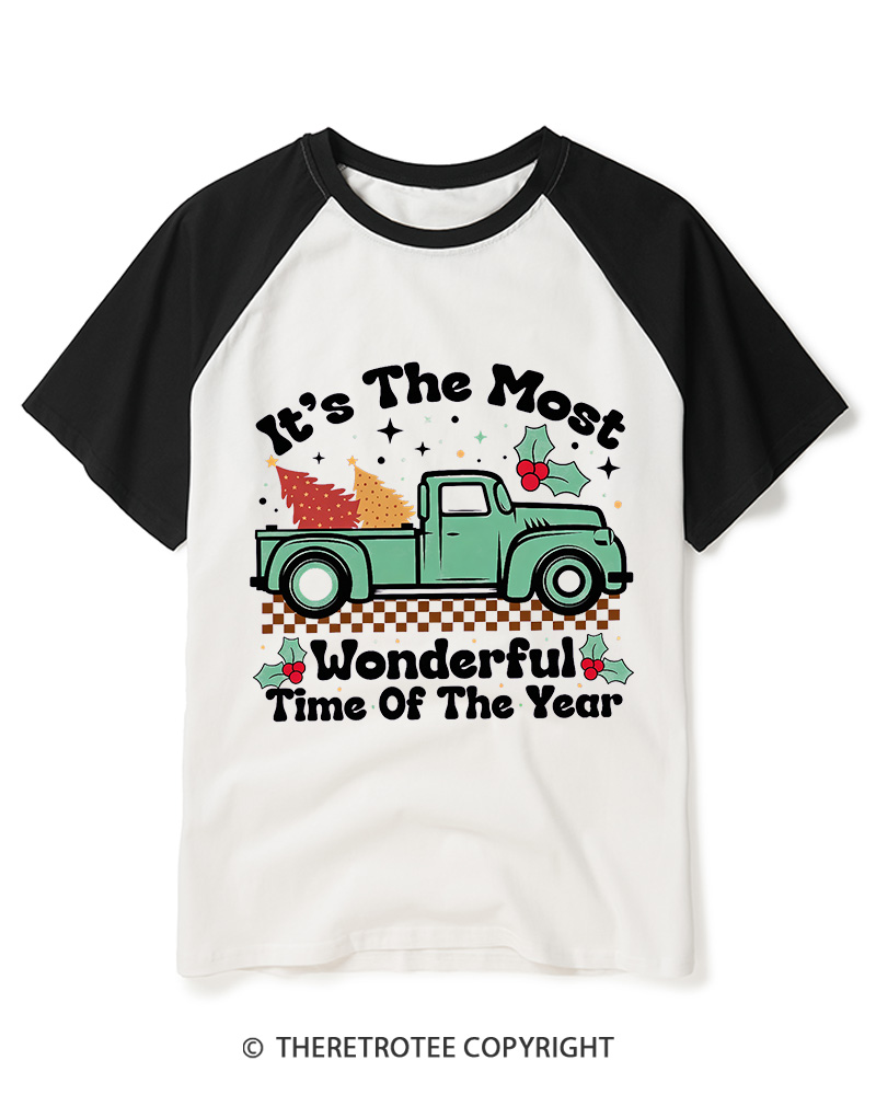 TheRetroTee It’s The Most Wonderful Time Of The Year 1950s Raglan Baseball T-Shirt