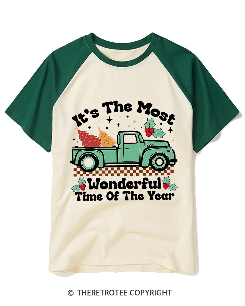 TheRetroTee It’s The Most Wonderful Time Of The Year 1950s Raglan Baseball T-Shirt
