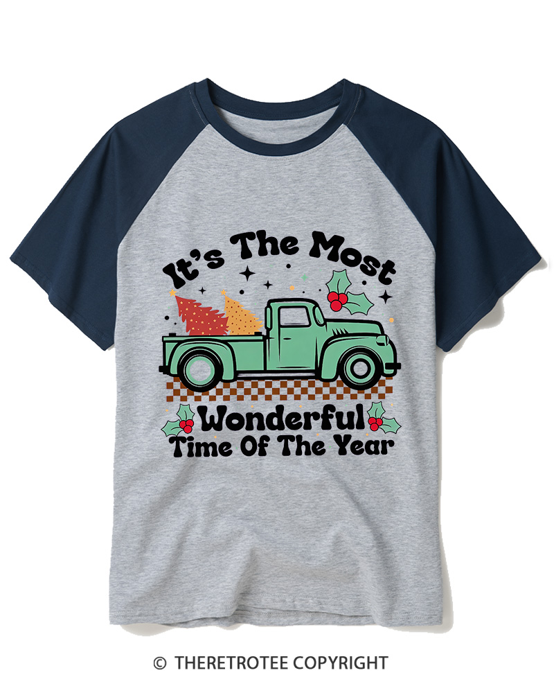 TheRetroTee It’s The Most Wonderful Time Of The Year 1950s Raglan Baseball T-Shirt