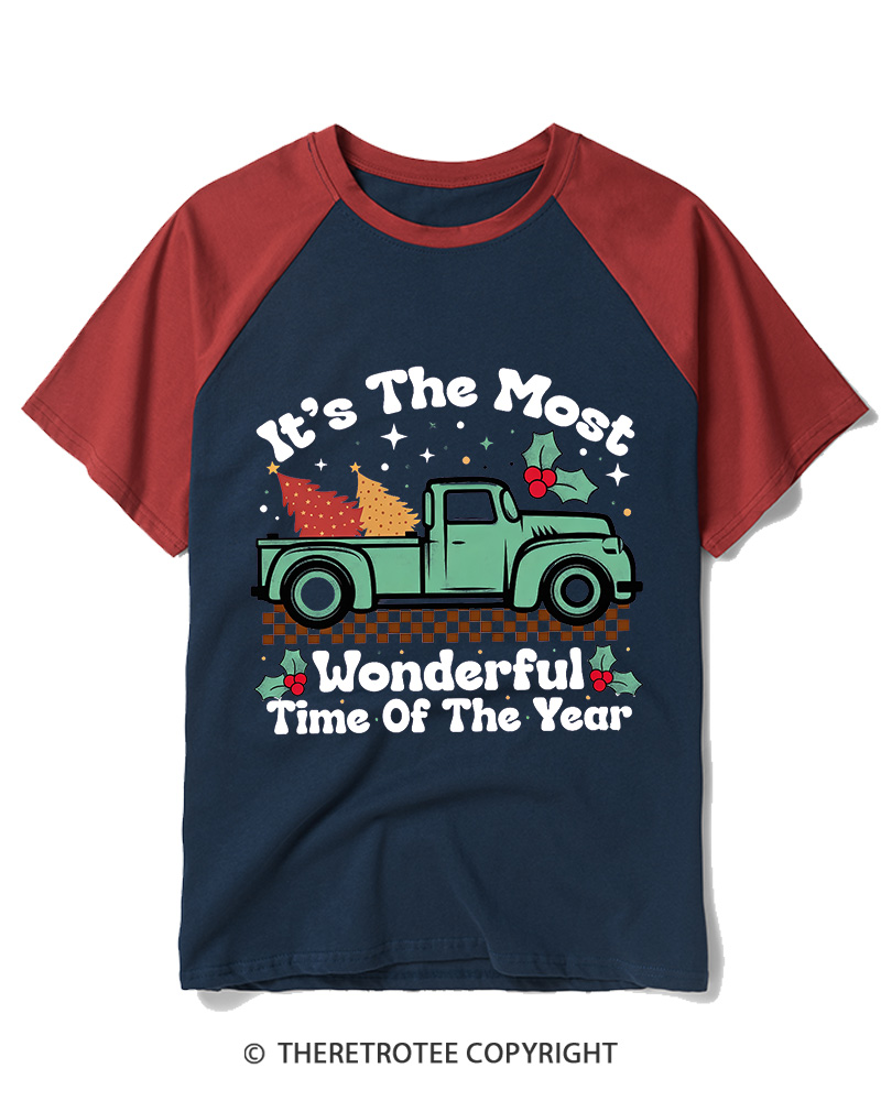 TheRetroTee It’s The Most Wonderful Time Of The Year 1950s Raglan Baseball T-Shirt