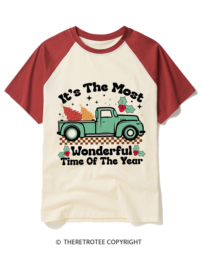 TheRetroTee It’s The Most Wonderful Time Of The Year 1950s Raglan Baseball T-Shirt
