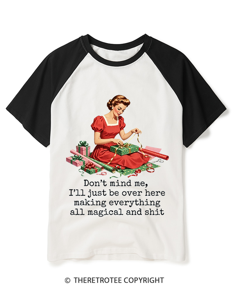 TheRetroTee Making everything all magical and shit 1950s Raglan Baseball T-Shirt