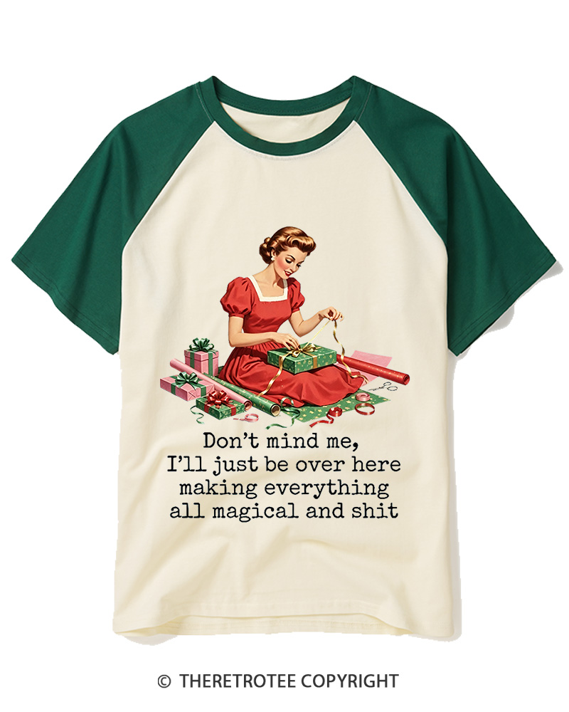 TheRetroTee Making everything all magical and shit 1950s Raglan Baseball T-Shirt