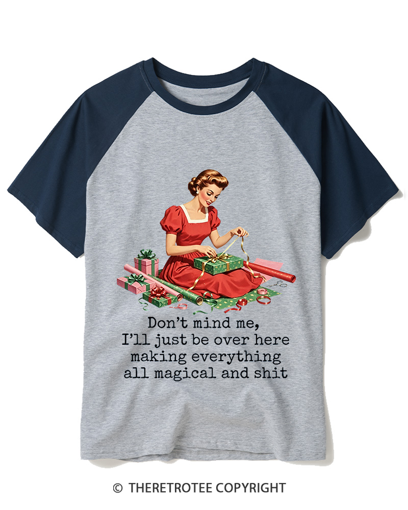TheRetroTee Making everything all magical and shit 1950s Raglan Baseball T-Shirt