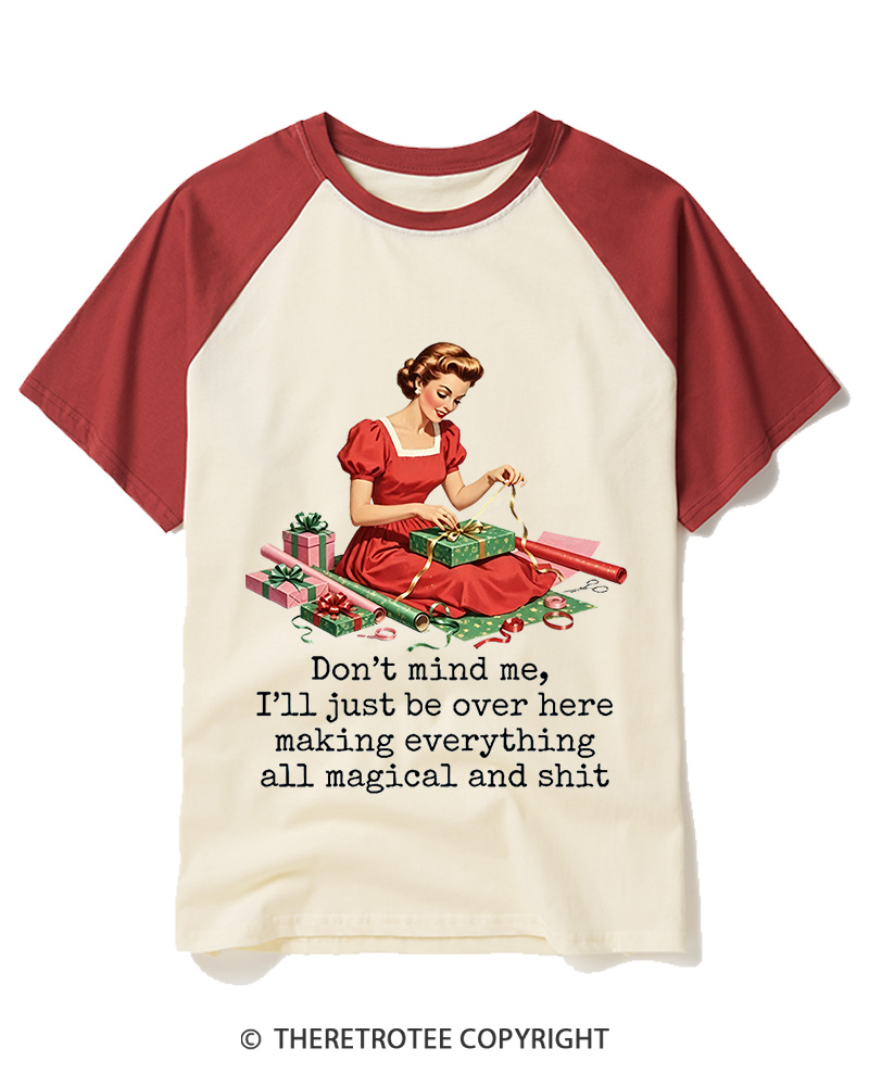 TheRetroTee Making everything all magical and shit 1950s Raglan Baseball T-Shirt