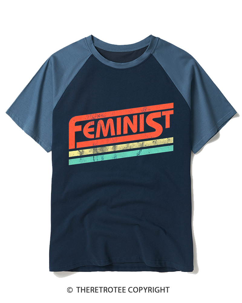 TheRetroTee Feminist 1970s Raglan Baseball T-Shirt