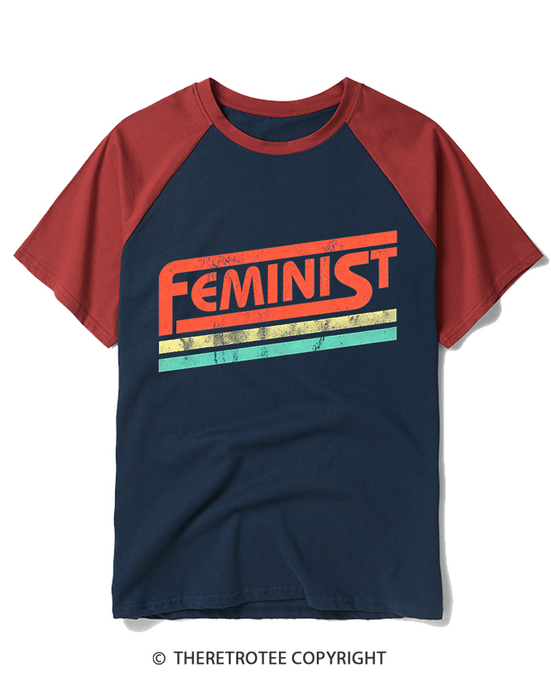 TheRetroTee Feminist 1970s Raglan Baseball T-Shirt