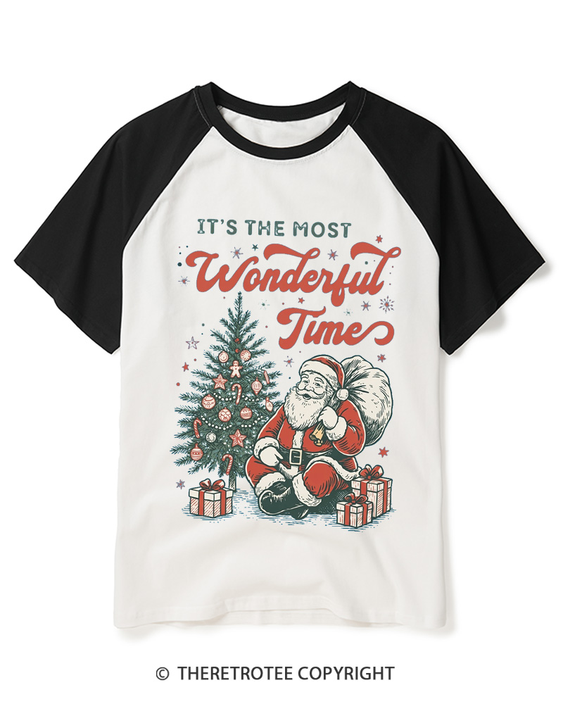 TheRetroTee It’s The Most Wonderful Time 1960s Raglan Baseball T-Shirt