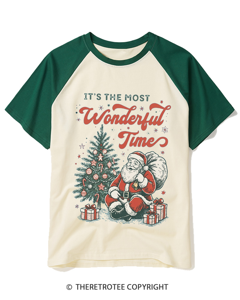 TheRetroTee It’s The Most Wonderful Time 1960s Raglan Baseball T-Shirt