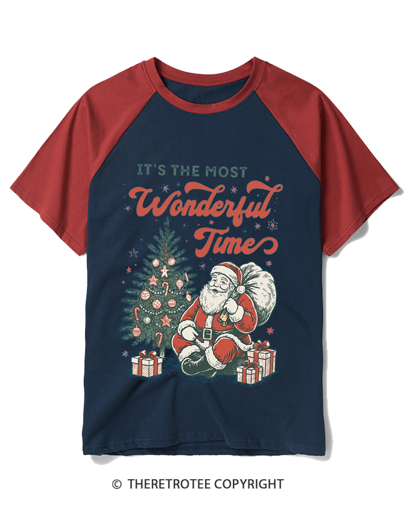 TheRetroTee It’s The Most Wonderful Time 1960s Raglan Baseball T-Shirt