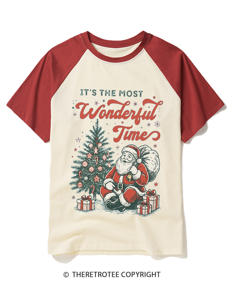 TheRetroTee It’s The Most Wonderful Time 1960s Raglan Baseball T-Shirt