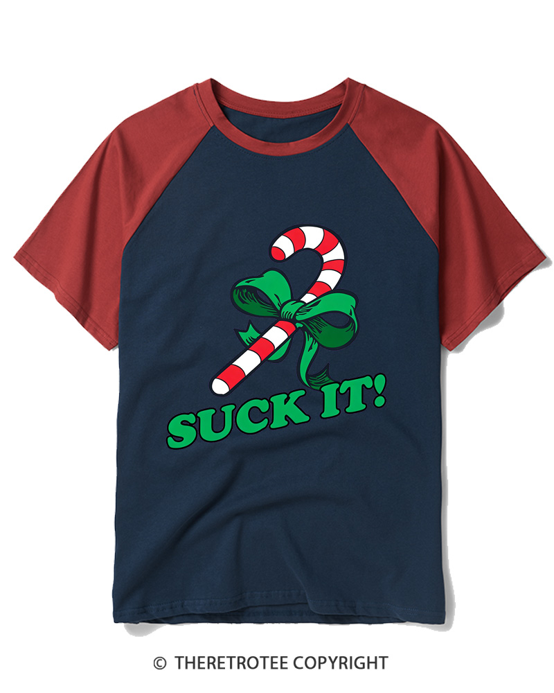 TheRetroTee Suck It! 1990s Raglan Baseball T-Shirt