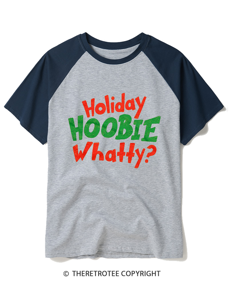 TheRetroTee Holiday Hoobie Whaty 2000s Raglan Baseball T-Shirt