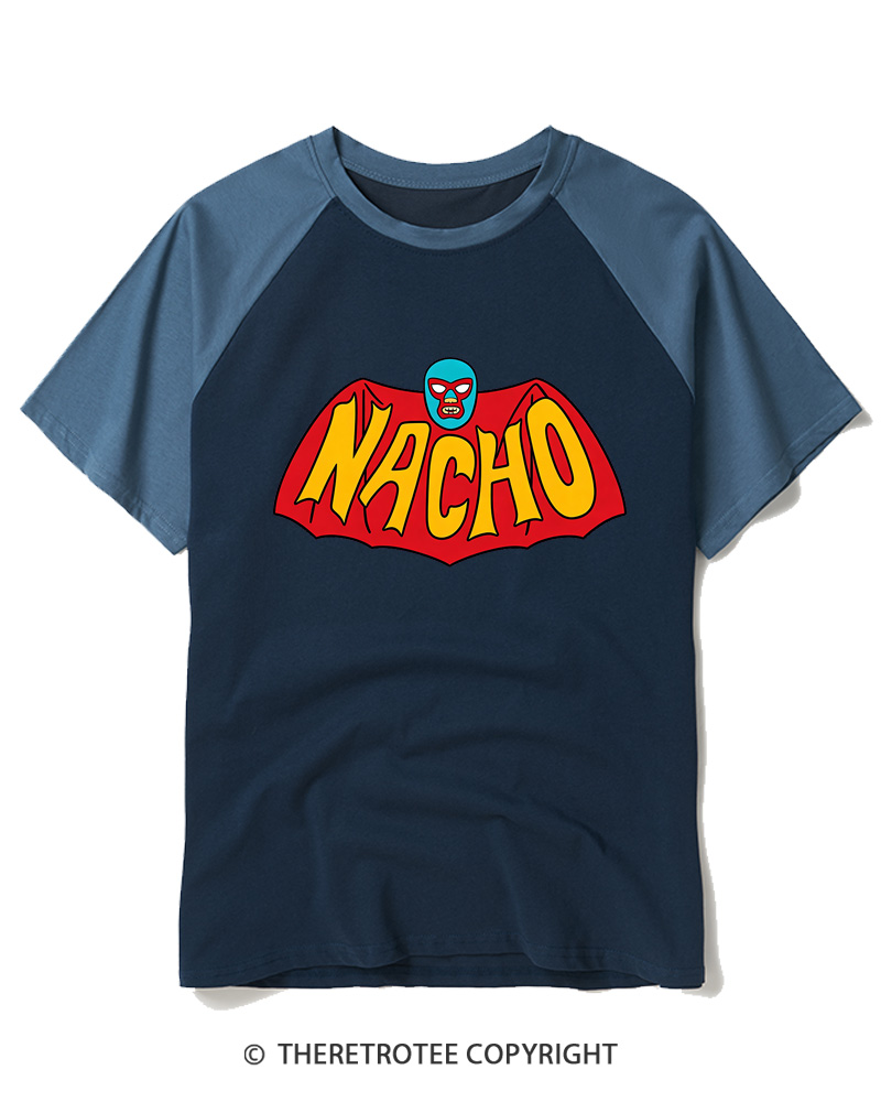 TheRetroTee Na-Na-Na-Na-Na-Na-Na-Na-NACHO Raglan Baseball T-Shirt