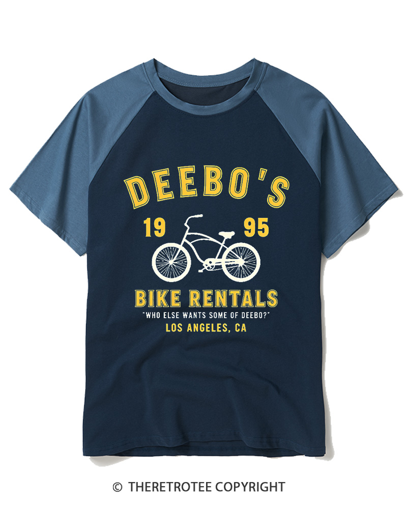 TheRetroTee Deebo's Bike Rentals 1995 Raglan Baseball T-Shirt