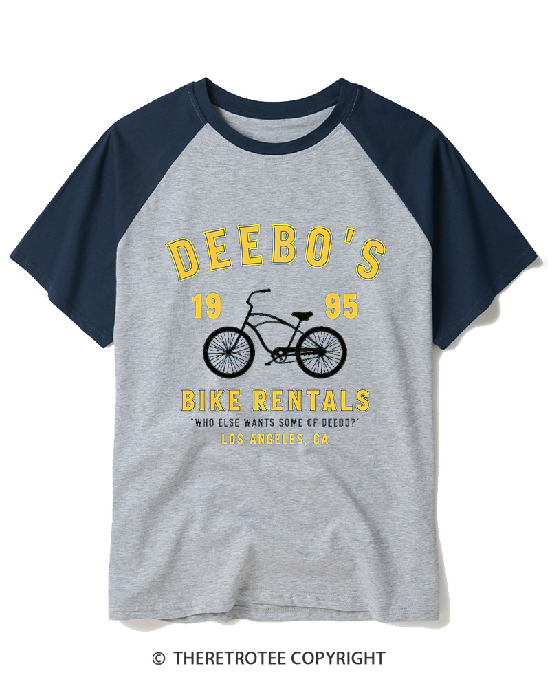 TheRetroTee Deebo's Bike Rentals 1995 Raglan Baseball T-Shirt