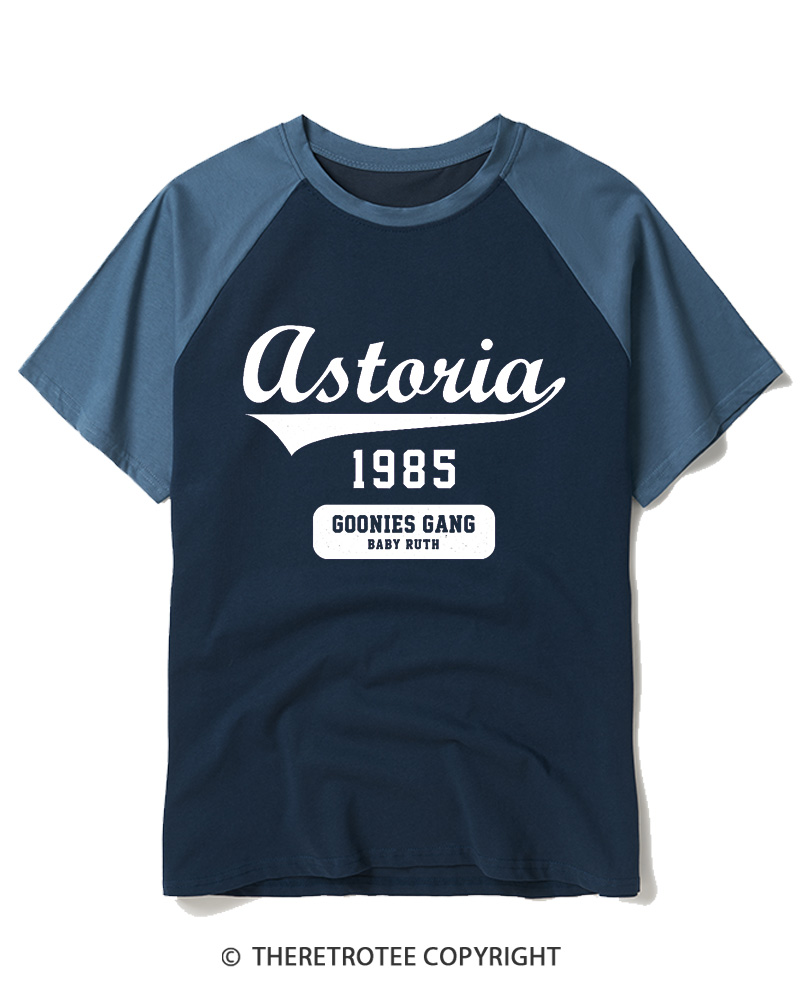 TheRetroTee The Goonies Astoria 1985s Raglan Baseball T-Shirt