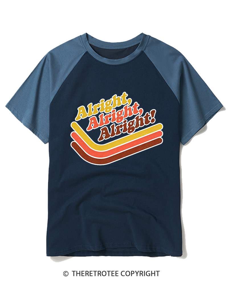 TheRetroTee Alright Alright Alright Raglan Baseball T-Shirt