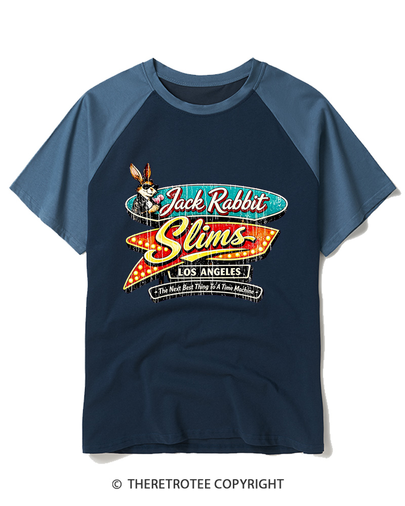 TheRetroTee Jack Rabbit Slims Raglan Baseball T-Shirt