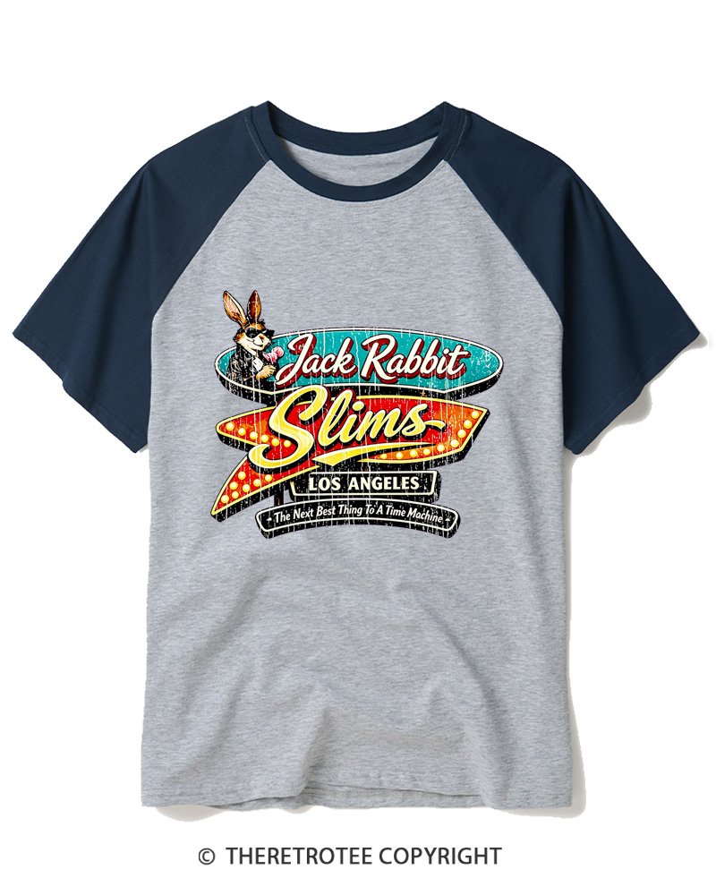 TheRetroTee Jack Rabbit Slims Raglan Baseball T-Shirt