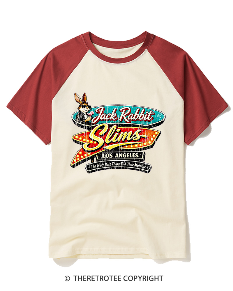 TheRetroTee Jack Rabbit Slims Raglan Baseball T-Shirt