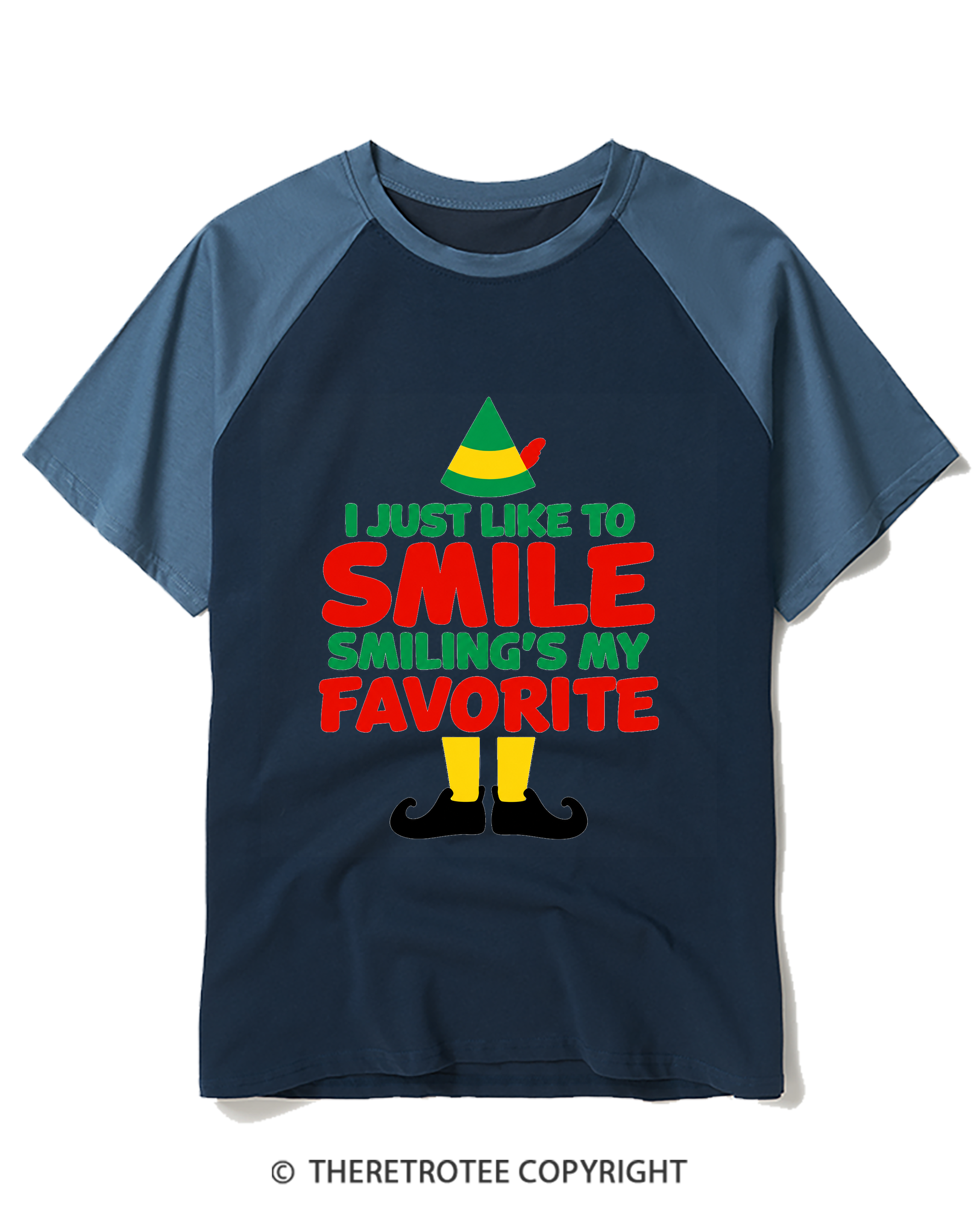 TheRetroTee I Just Like to Smiling's 2000s Raglan Baseball T-Shirt