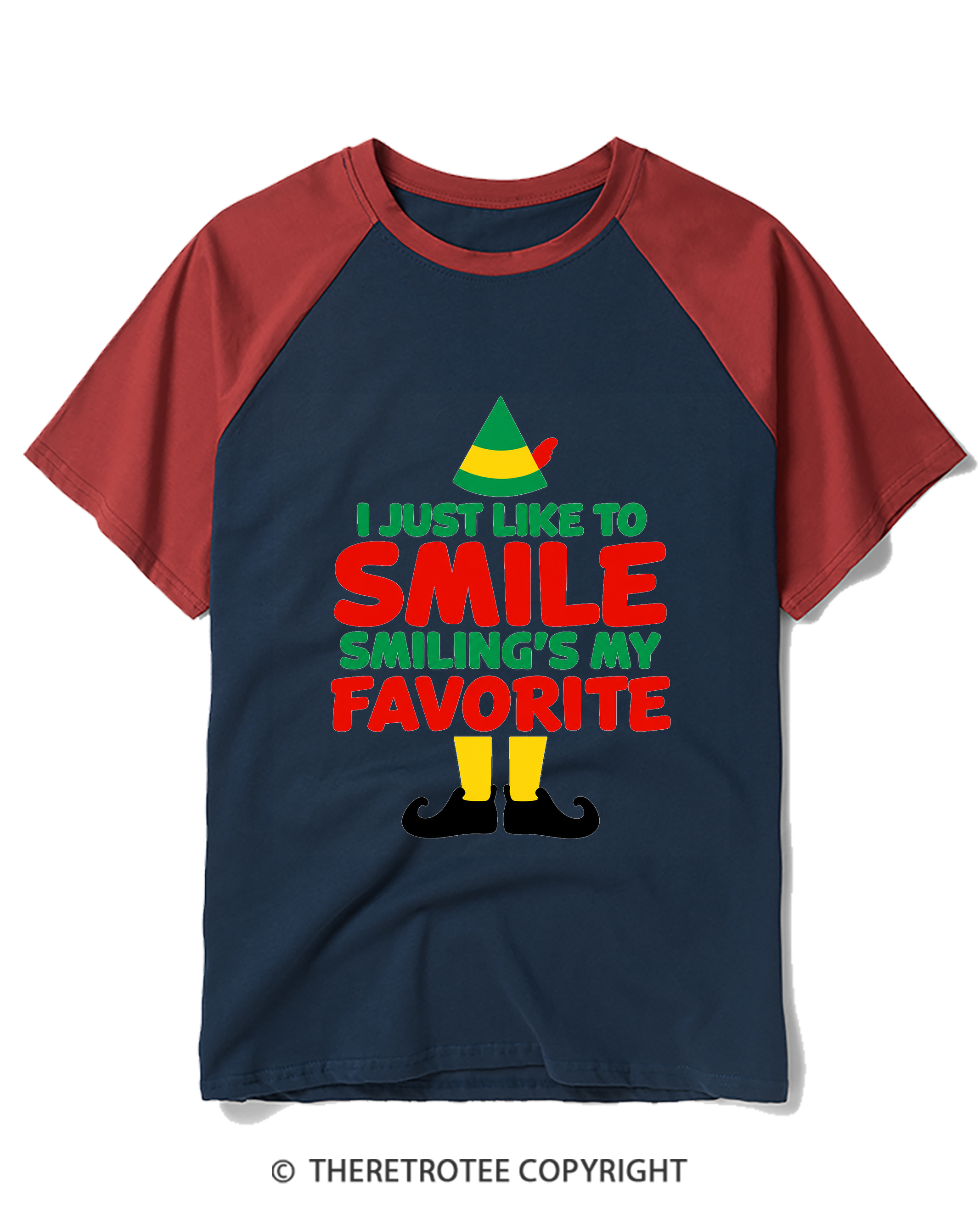 TheRetroTee I Just Like to Smiling's 2000s Raglan Baseball T-Shirt