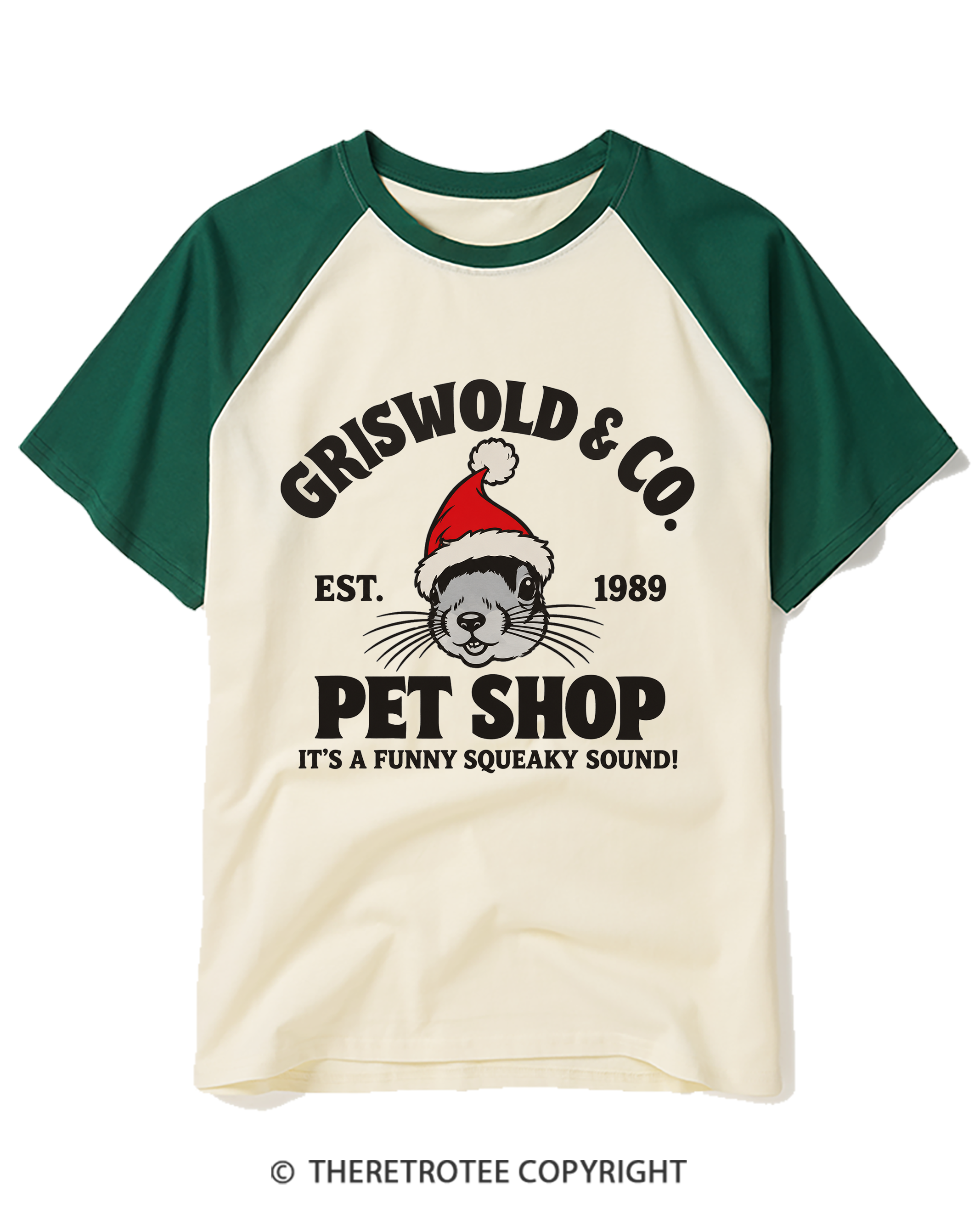 TheRetroTee Pet Shop It's A Funny Squeaky Sound 1980s Raglan Baseball T-Shirt