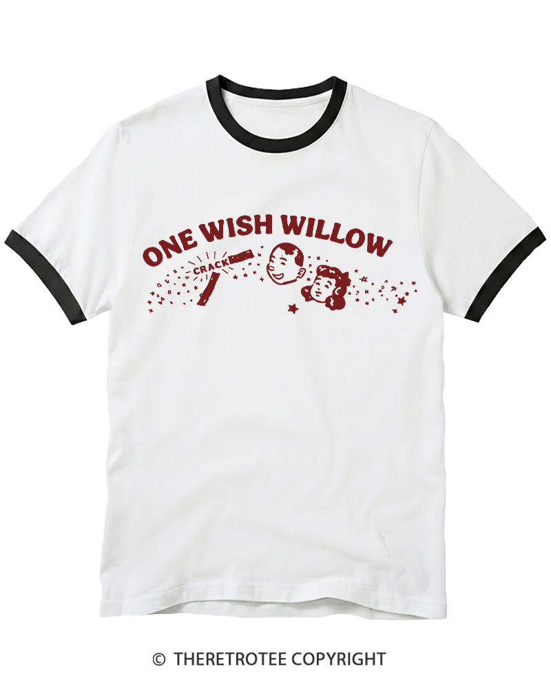 TheRetroTee One Wish Willow Vintage Ringer T-shirt