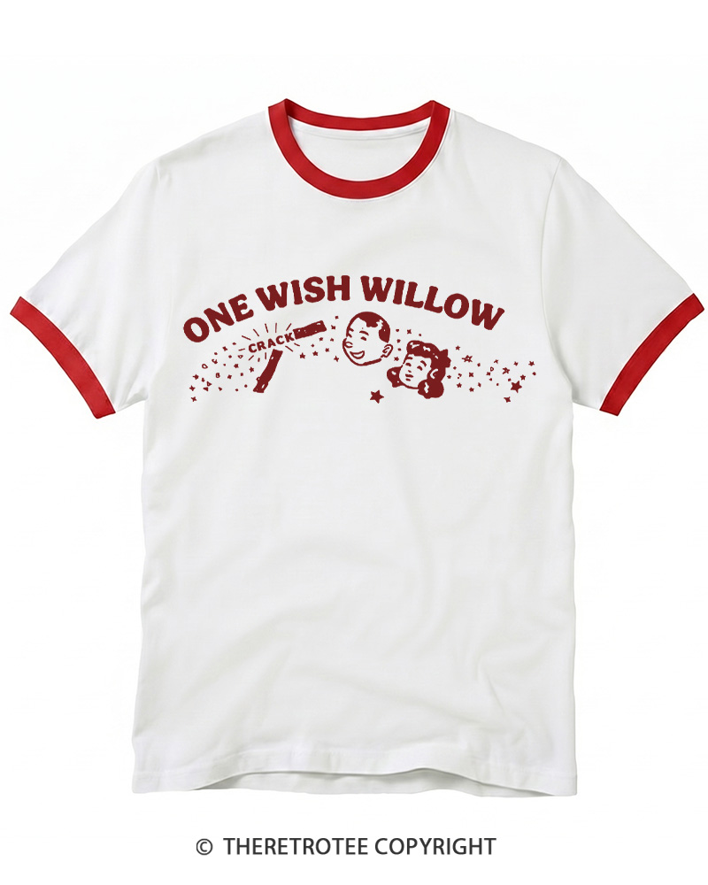 TheRetroTee One Wish Willow Vintage Ringer T-shirt