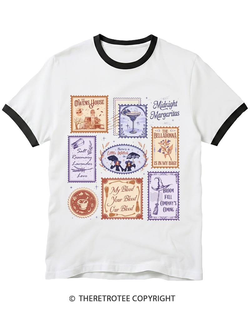 TheRetroTee Midnight Margaritas 1990s Ringer T-shirt