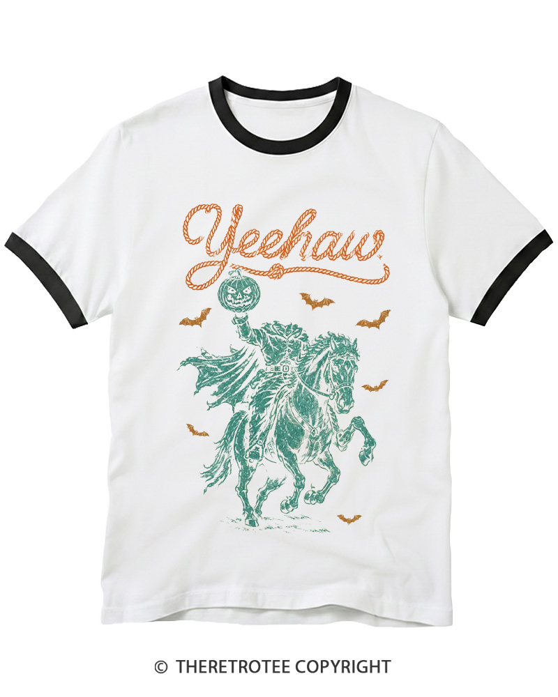 TheRetroTee Yeehaw Vintage Ringer T-shirt