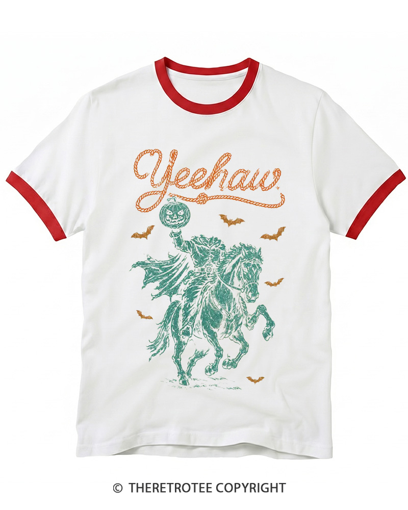 TheRetroTee Yeehaw Vintage Ringer T-shirt