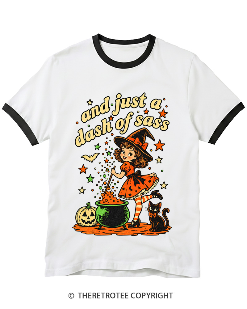 TheRetroTee And Just A Dash Of Sass 1950s Ringer T-shirt