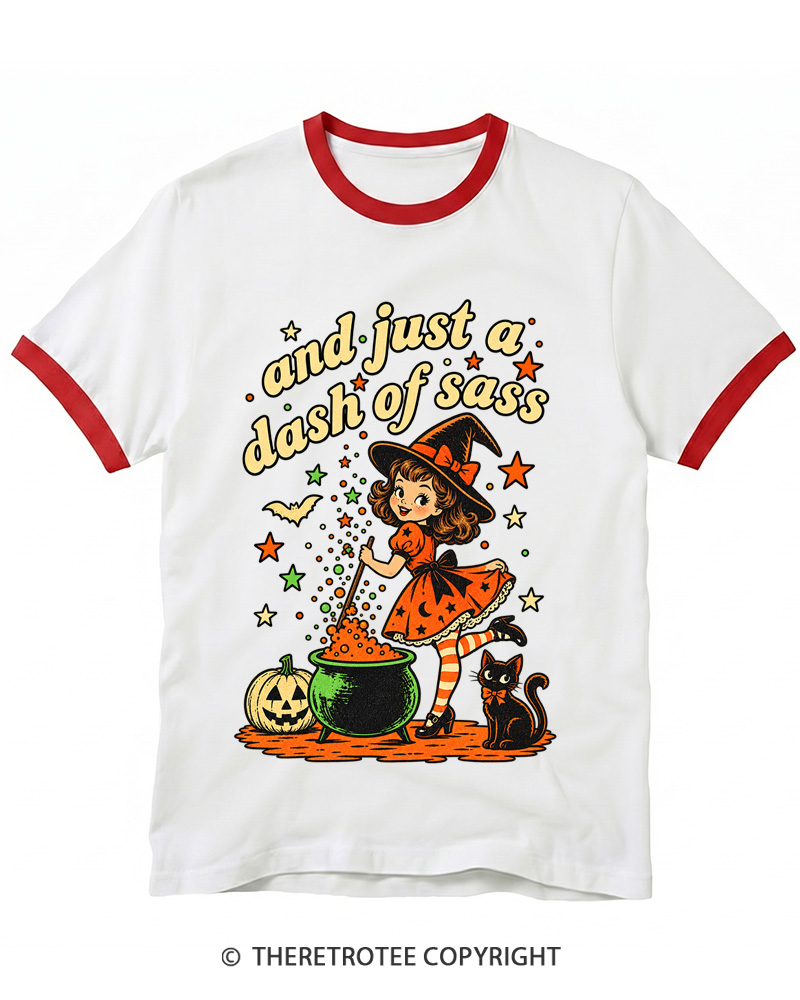 TheRetroTee And Just A Dash Of Sass 1950s Ringer T-shirt