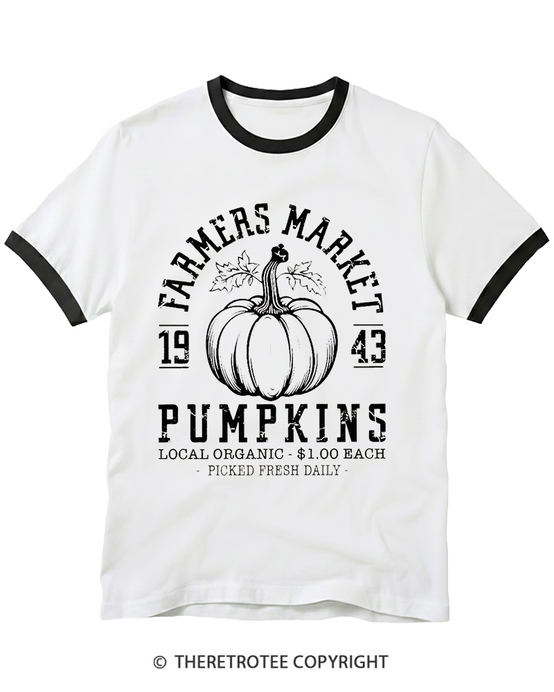 TheRetroTee Farmers Market  1940s Ringer T-shirt