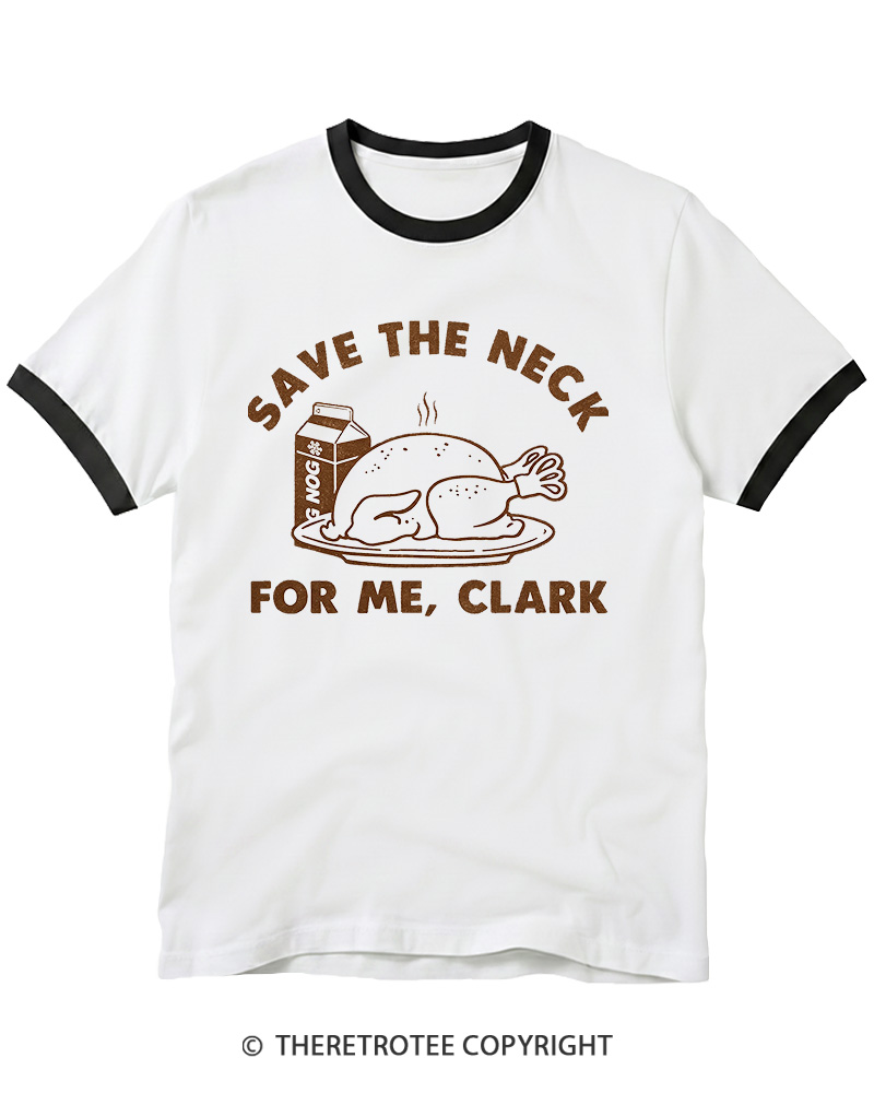 TheRetroTee Funny Thanksgiving 1980s Ringer T-shirt