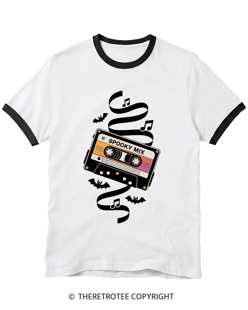 TheRetroTee Spooky Mix 1980s Ringer T-shirt
