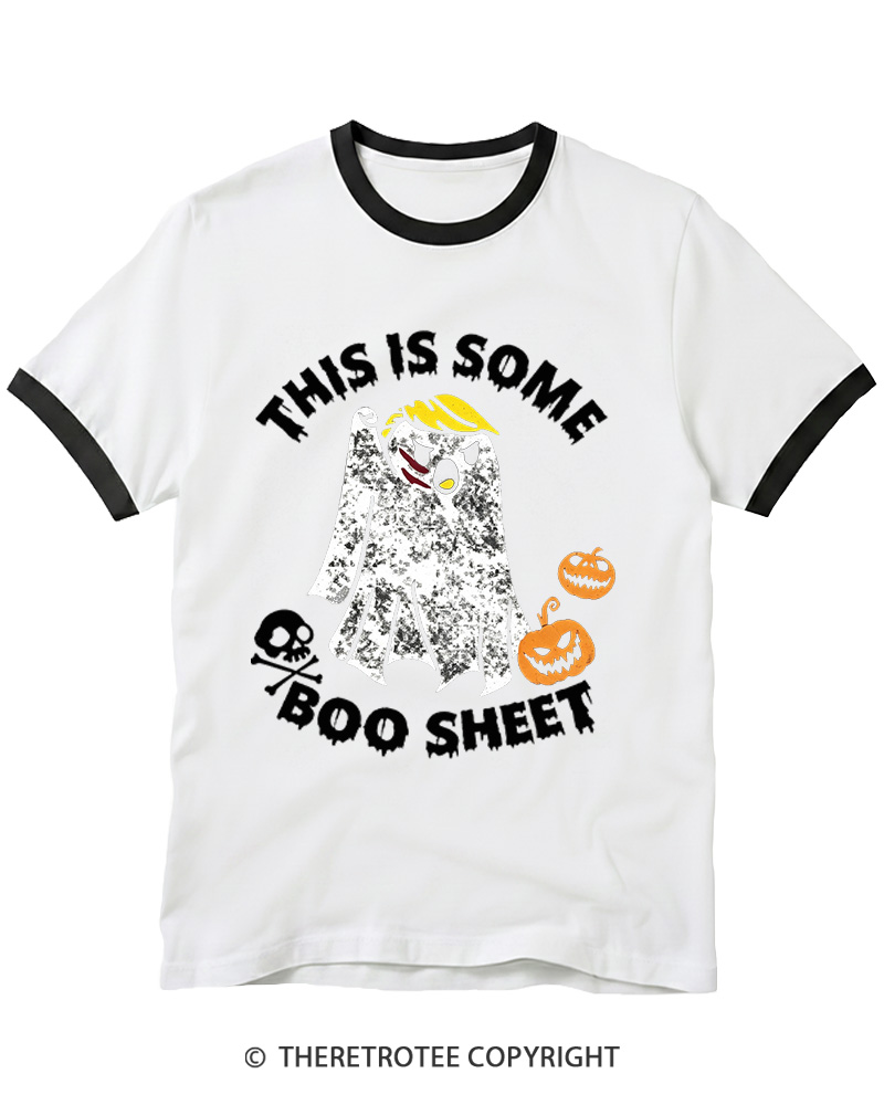 TheRetroTee This Is Some Boo Sheet 1990s Ringer T-shirt