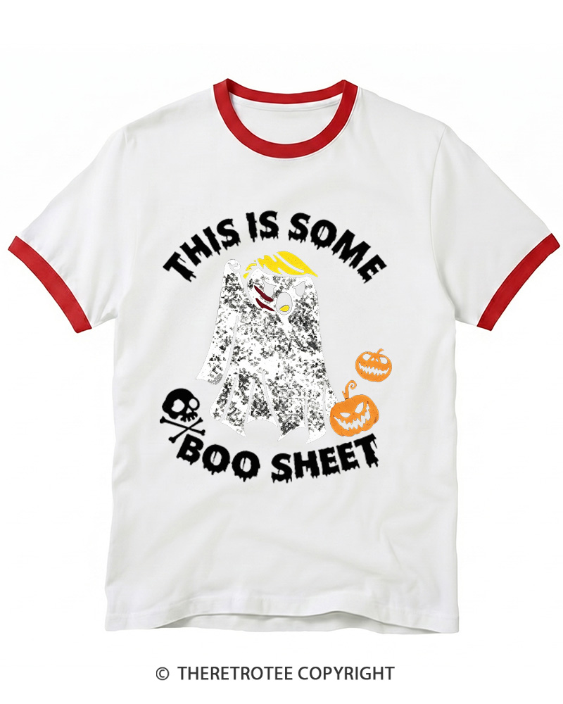 TheRetroTee This Is Some Boo Sheet 1990s Ringer T-shirt