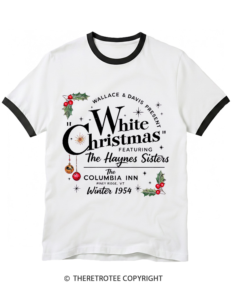 TheRetroTee From The Windows to the Walls 1960s Christmas Ringer T-shirt